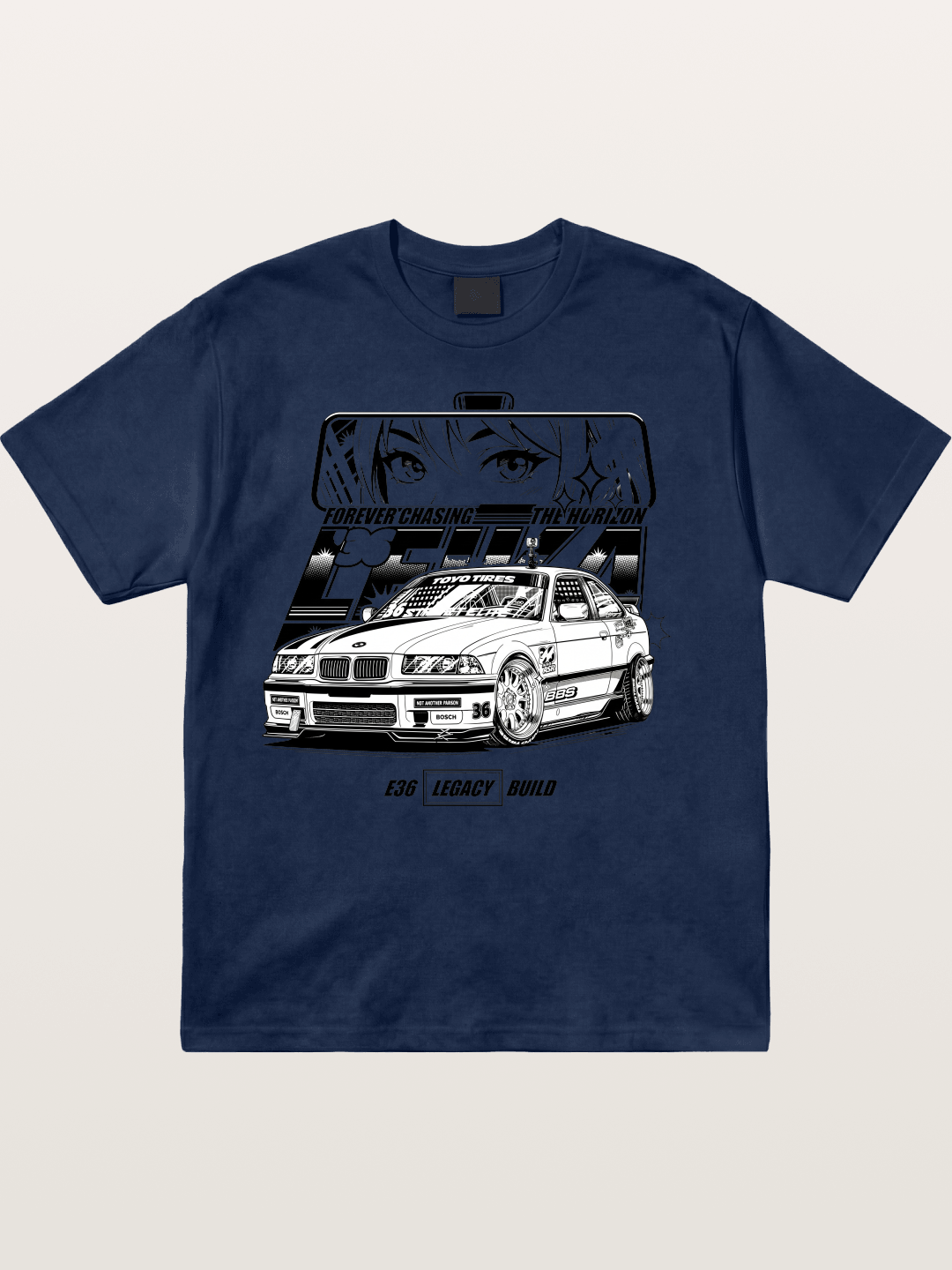 Vintage Race Car Cotton T-shirt
