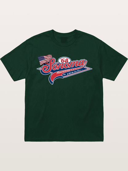 Sonoma Raceway 1968 Vintage Script Gildan T-shirt