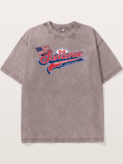 Sonoma Raceway 1968 Vintage Script Washed T-shirt