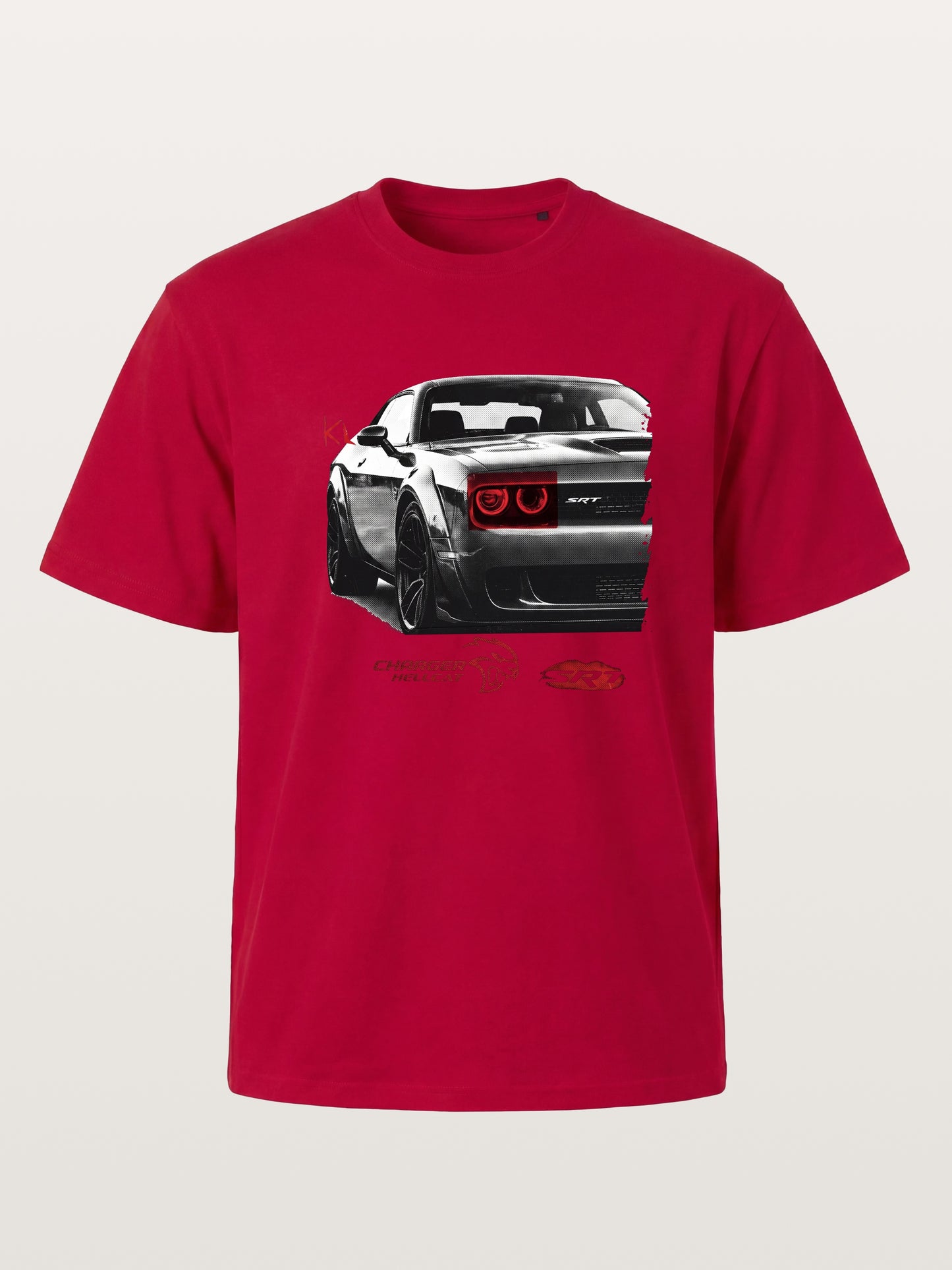 Red Taillight Hellcat Grunge Print Gildan T-shirt