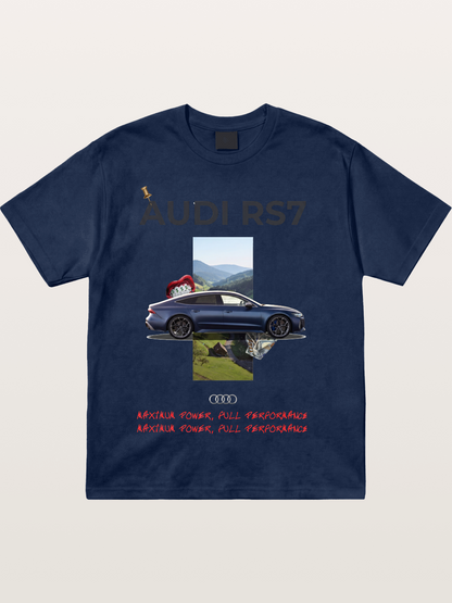 Audi RS7 Surreal Collage Art Cotton T-shirt
