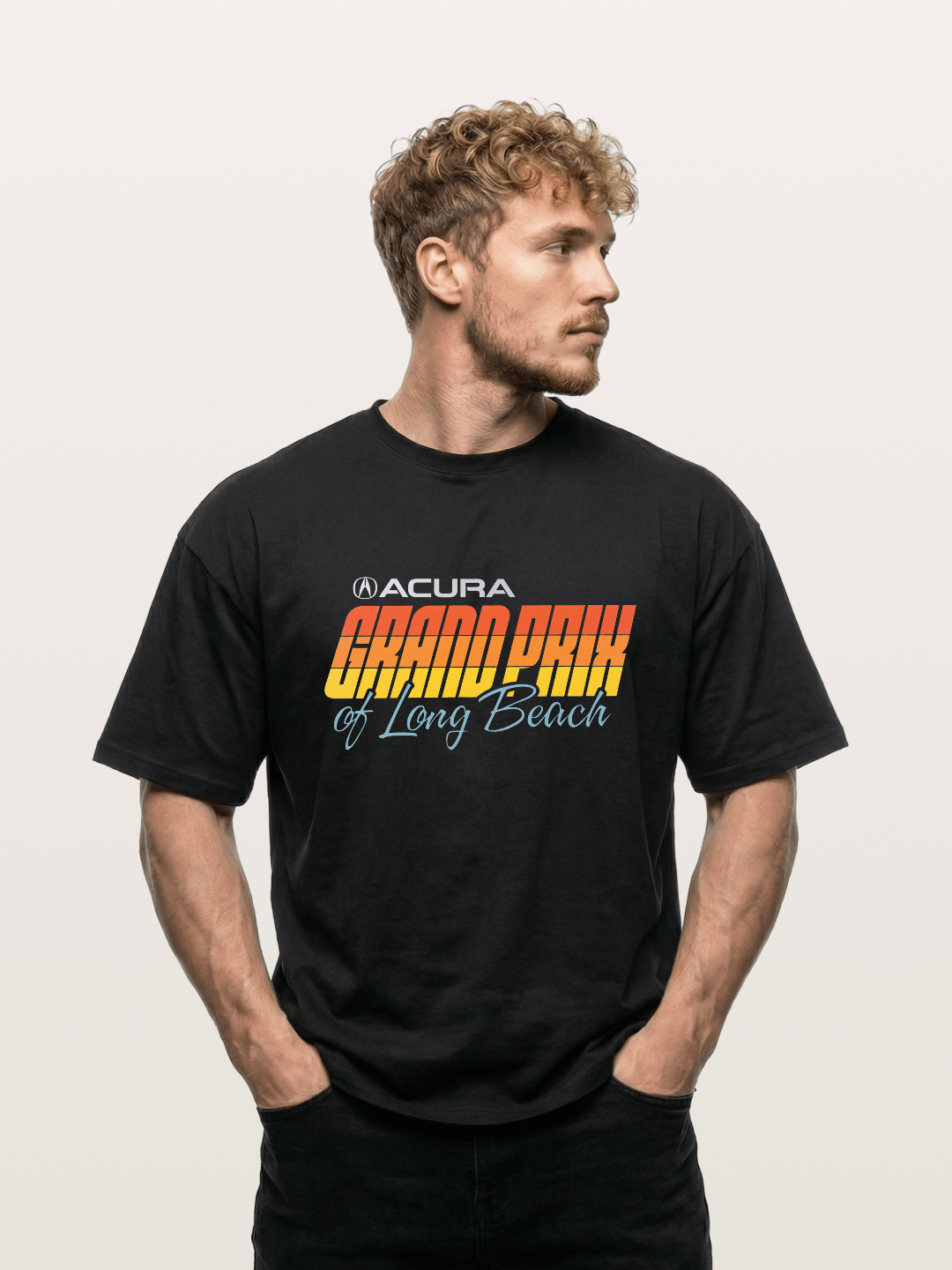 Sunset Grand Prix Typography Gildan T-shirt