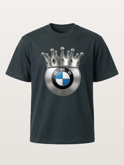 Crowned BMW Logo Metal Art Gildan T-shirt