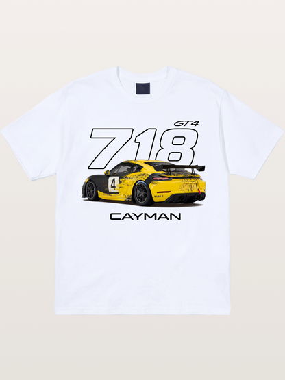 Porsche 718 Cayman GT4 Poster Gildan T-shirt