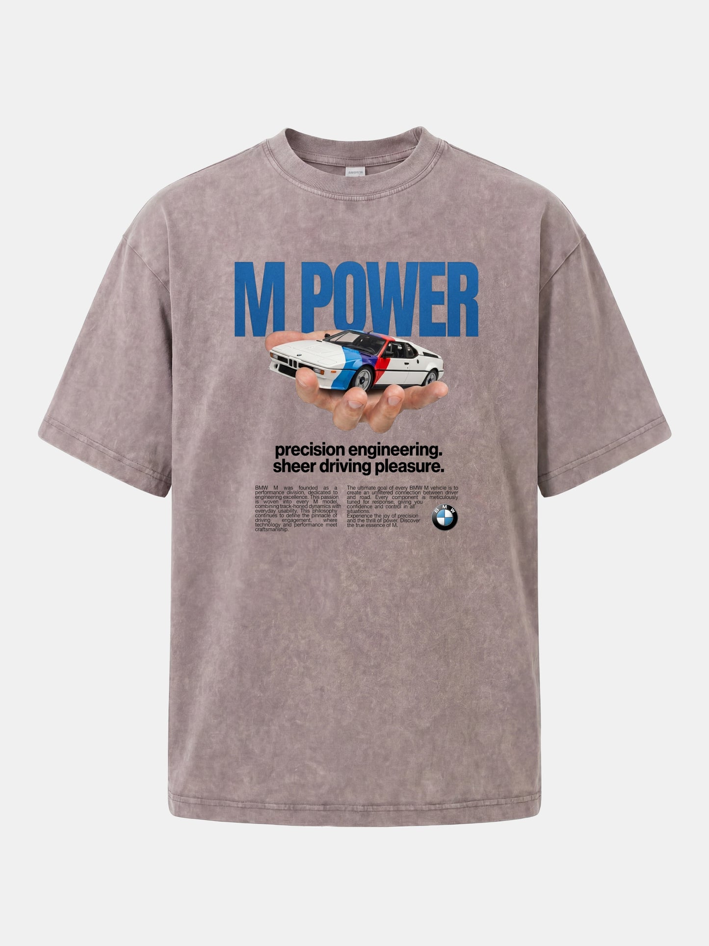 M Power Precision BMW Print Washed T-shirt