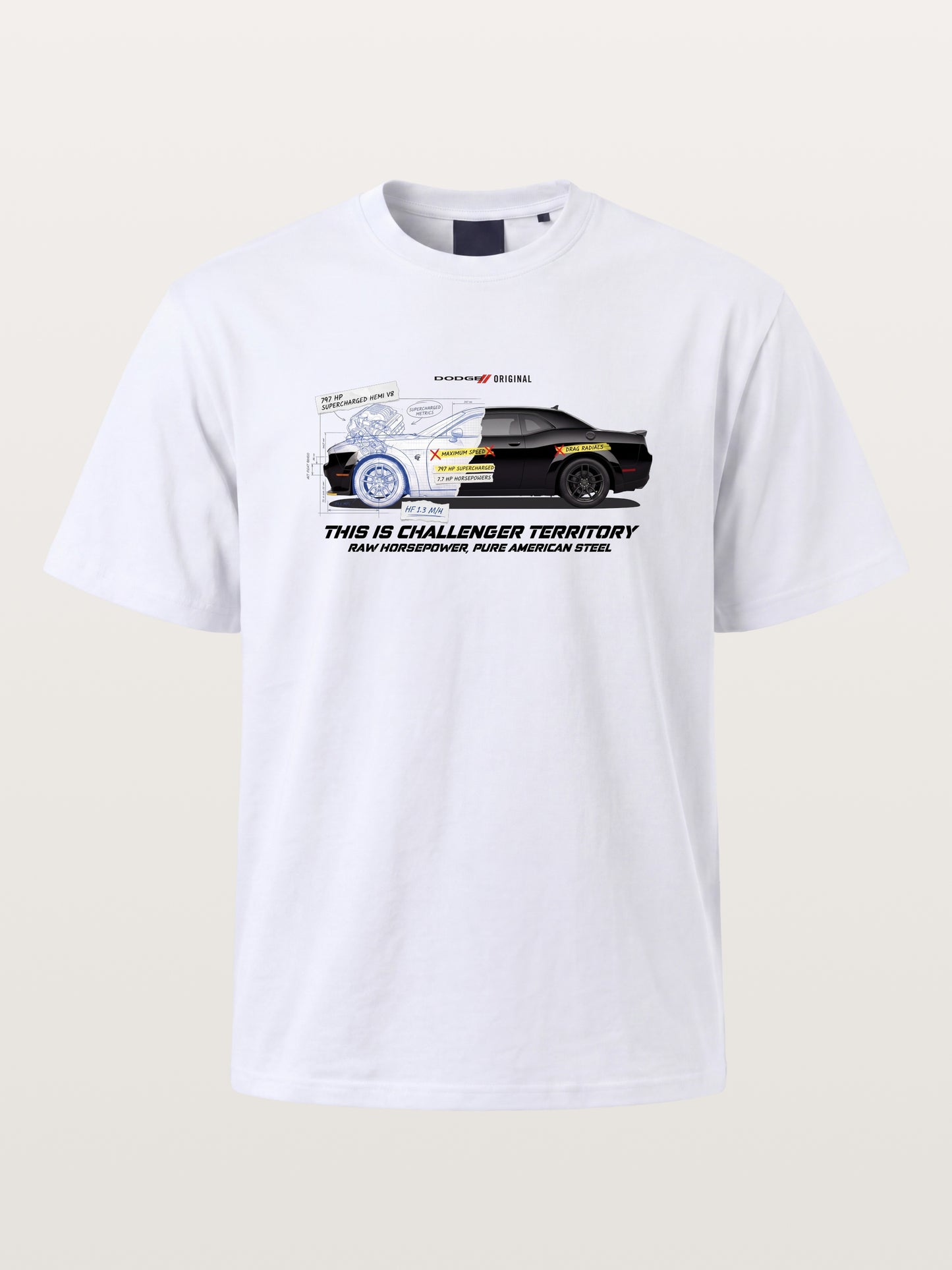 Blueprint Hellcat Spec Poster Gildan T-shirt