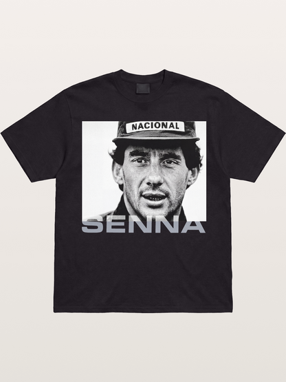 Ayrton Senna Black White Portrait Gildan T-shirt