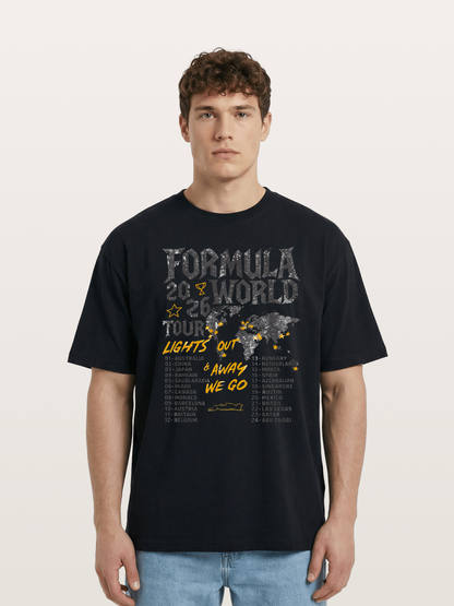 2026 F1 World Tour Poster Cotton T-shirt