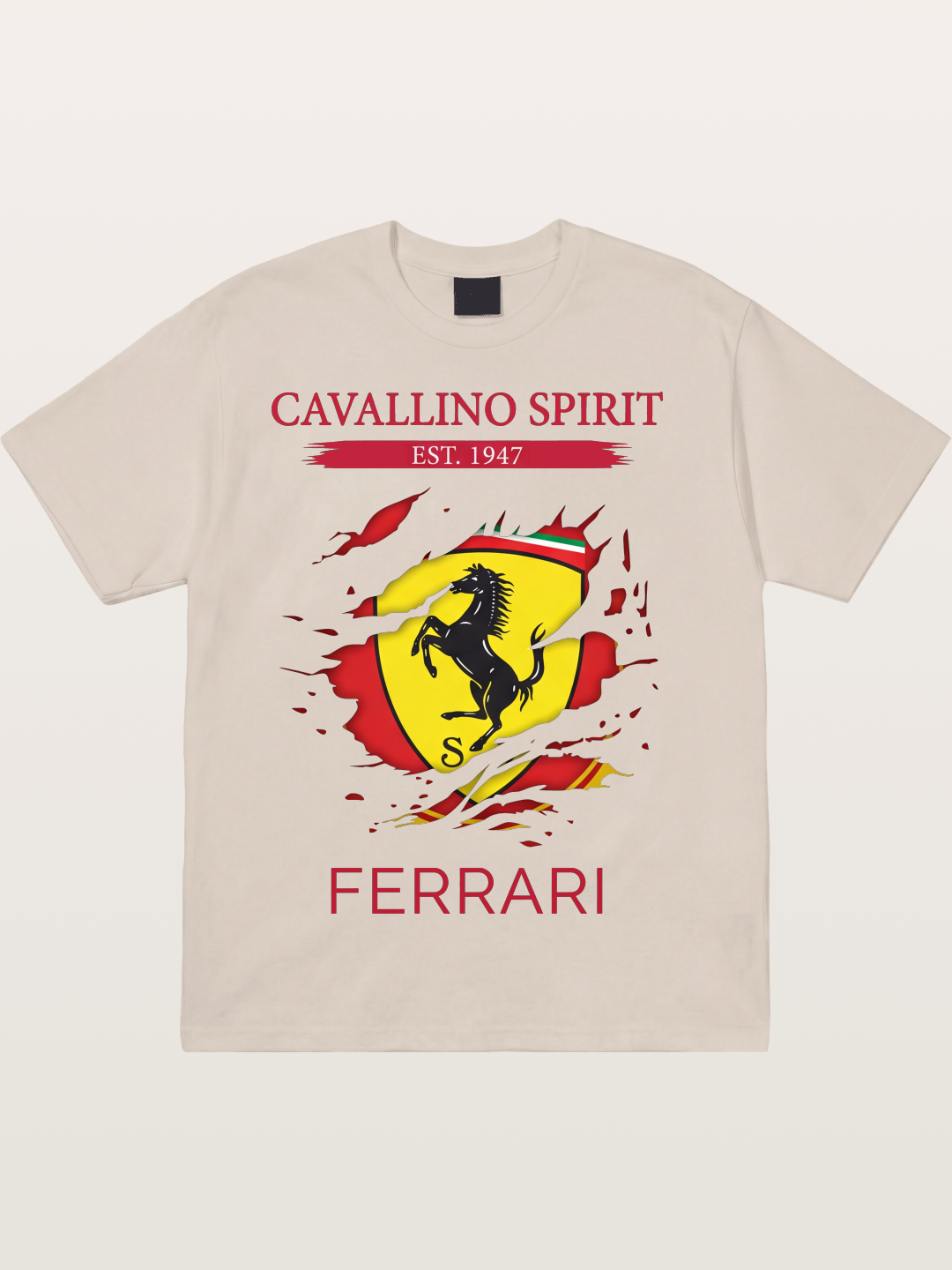 Ferrari 1947 Tear Logo Cotton T-shirt