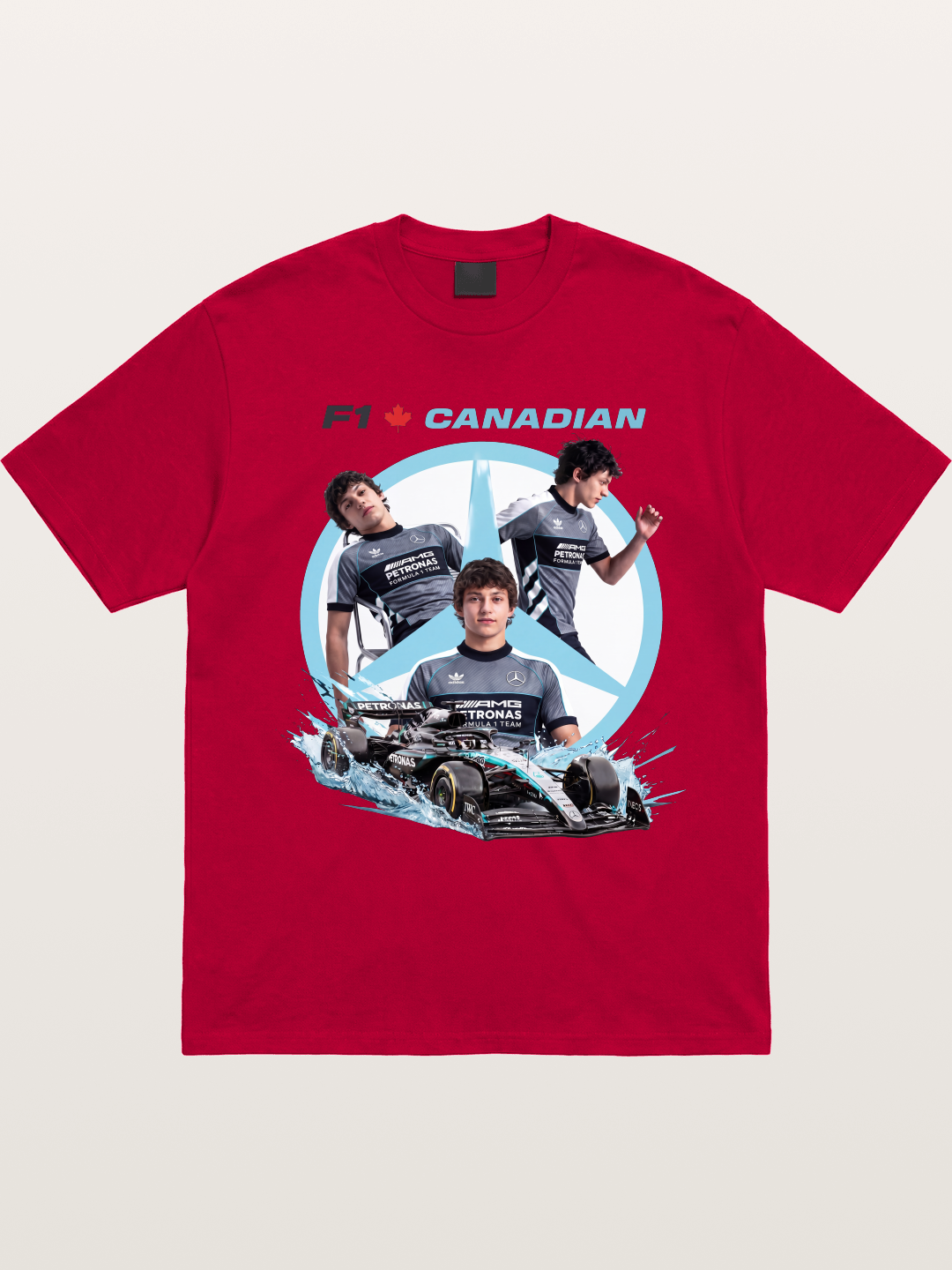 Canadian F1 Mercedes Racing Poster Gildan T-shirt