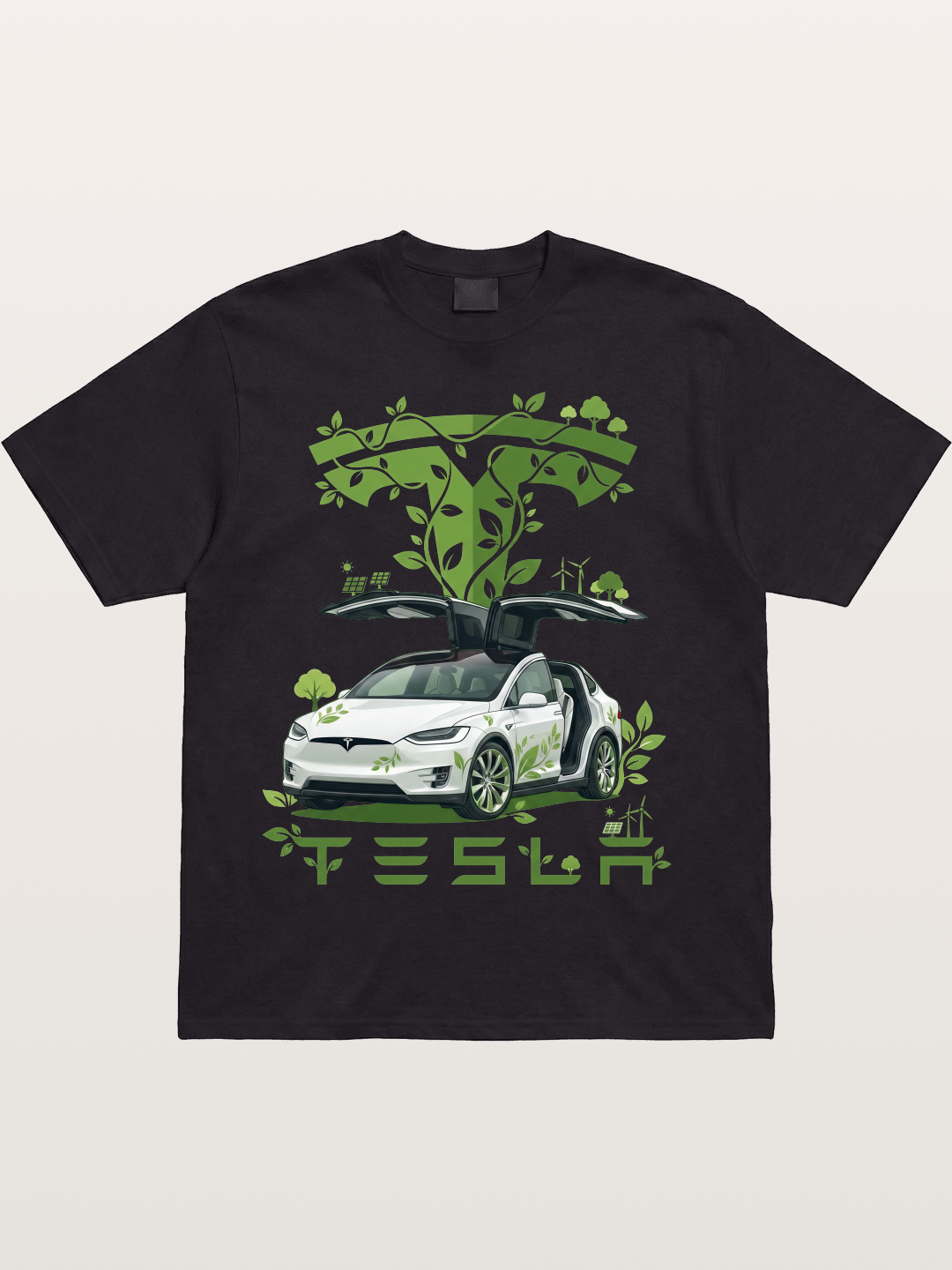Tesla Eco-Friendly Art Print Cotton T-shirt