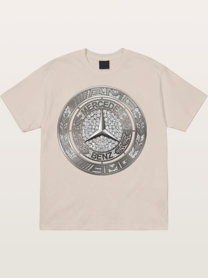Mercedes Diamond Logo Art Cotton T-shirt