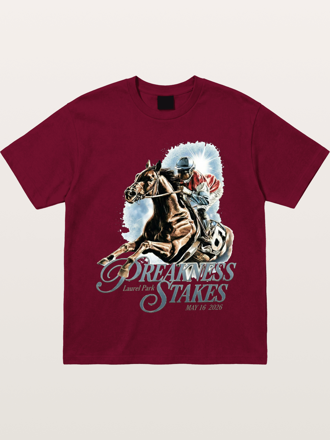 Preakness Stakes Jockey Poster Gildan T-shirt