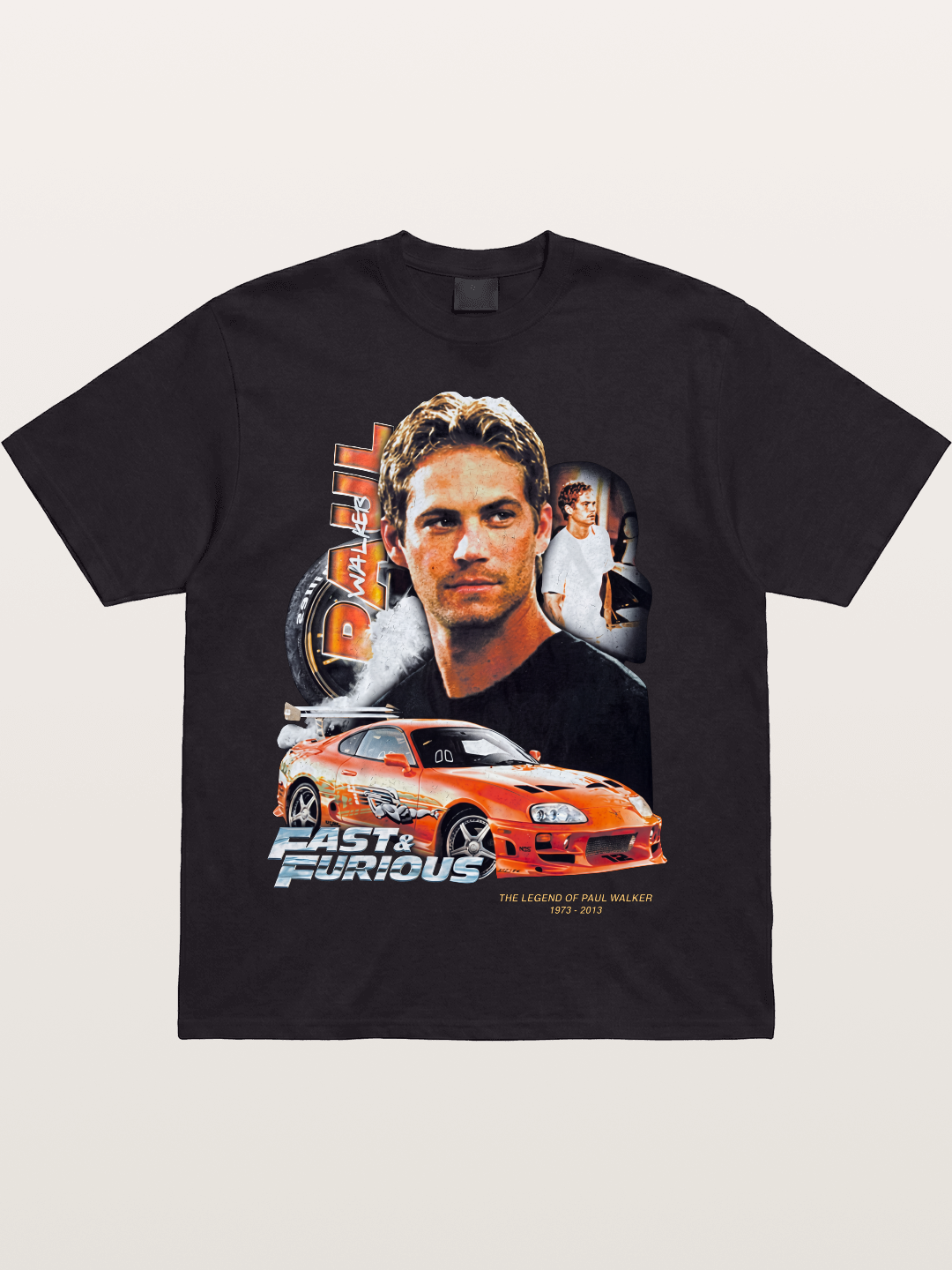 Orange Supra Fast & Furious Cotton T-shirt