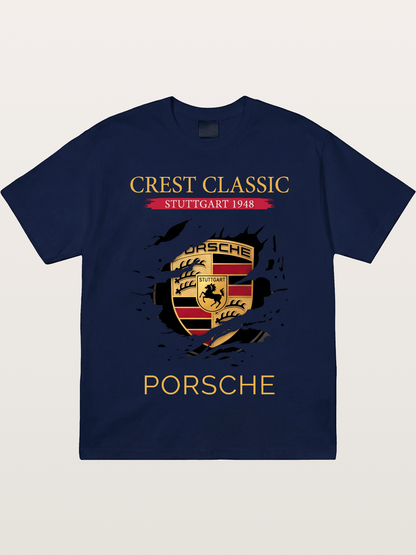 Porsche Stuttgart Tear Logo Gildan T-shirt
