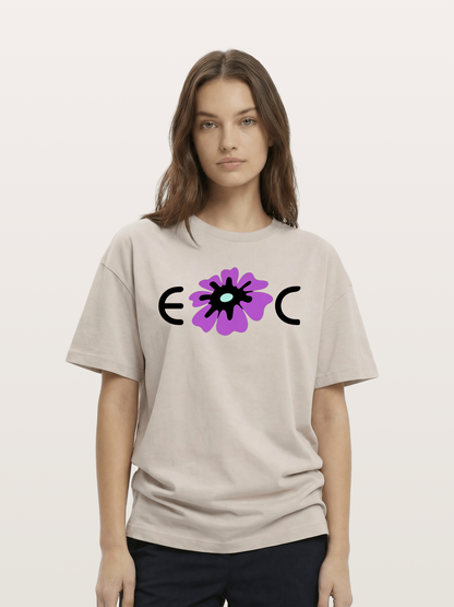 Purple EDC Daisy Silhouette Cotton T-shirt