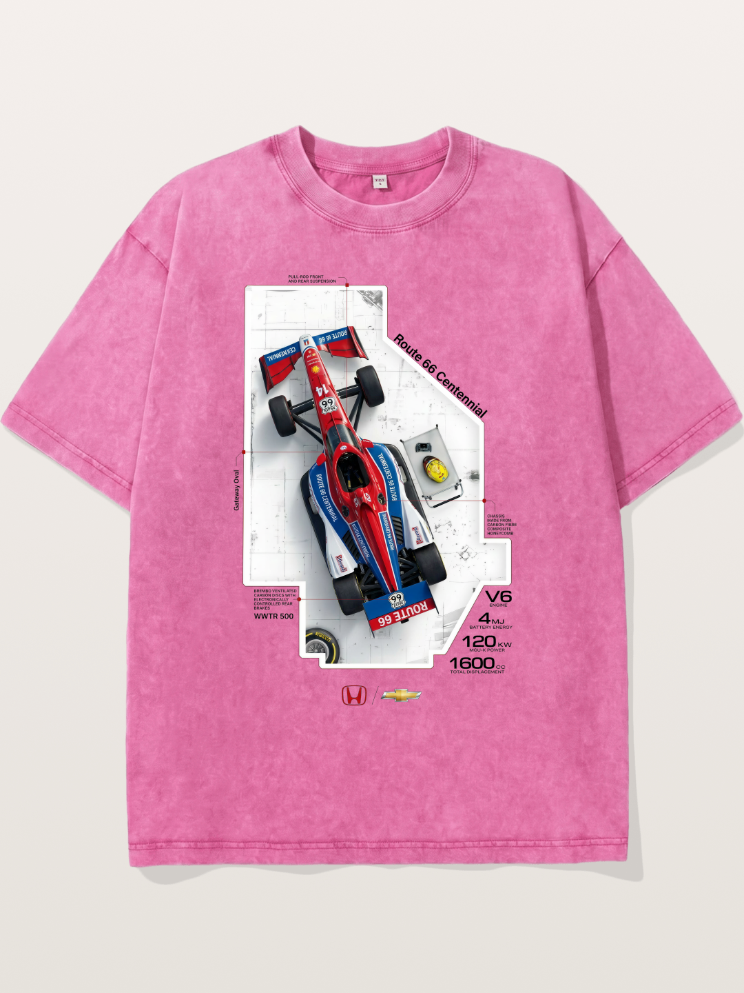 Blueprint Route66 IndyCar Card Washed T-shirt