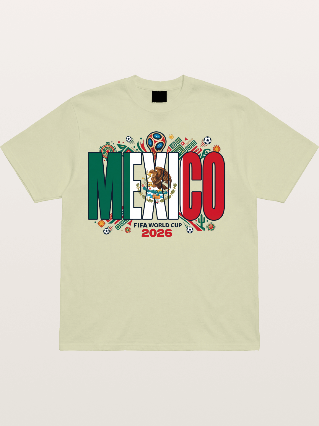 Mexico 2026 World Cup Lettering Cotton T-shirt