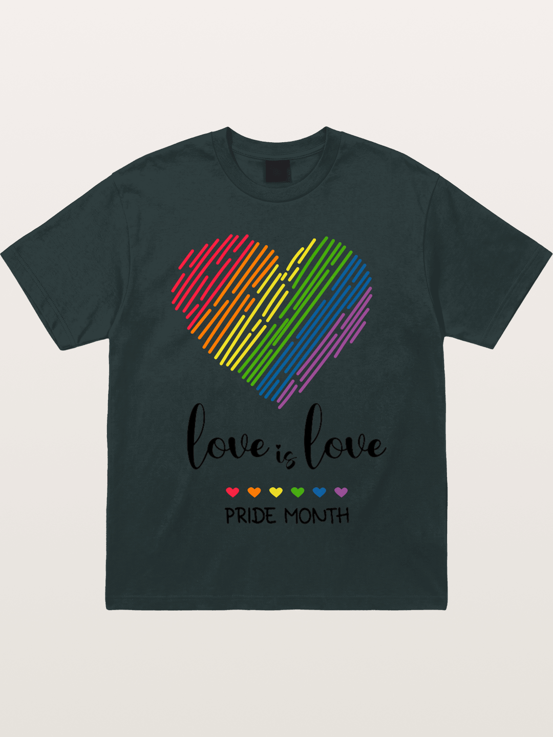 Pride Month Rainbow Heart Gildan T-shirt