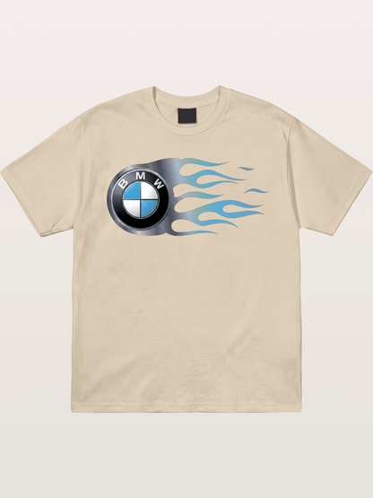BMW Roundel With Blue Flame Gildan T-shirt