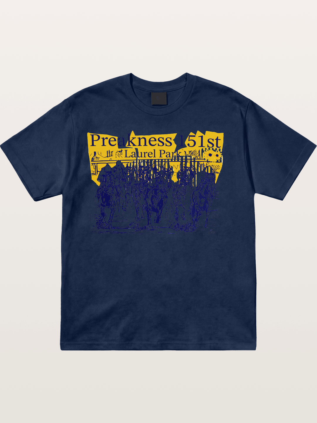 Preakness 151 Sketch Racing Art Cotton T-shirt