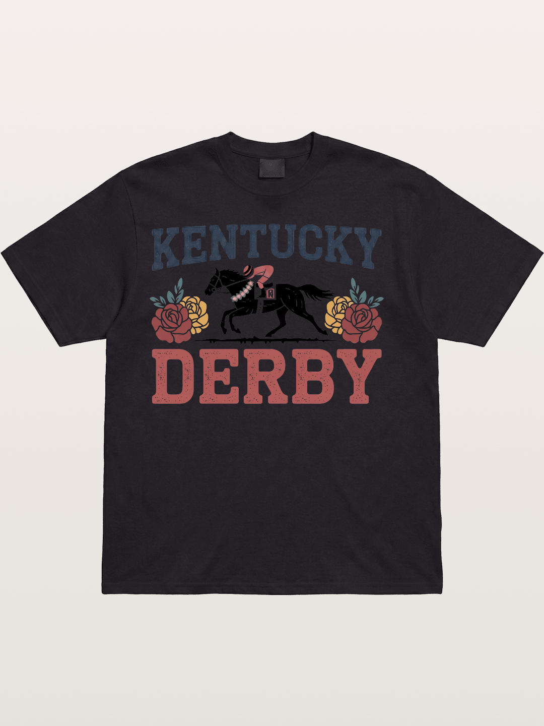 Kentucky Derby Rose Horse Poster Cotton T-shirt