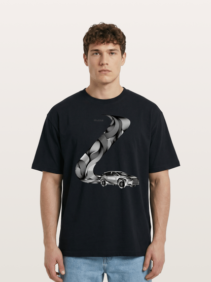 Lexus Wave Line Art Graphic Cotton T-shirt