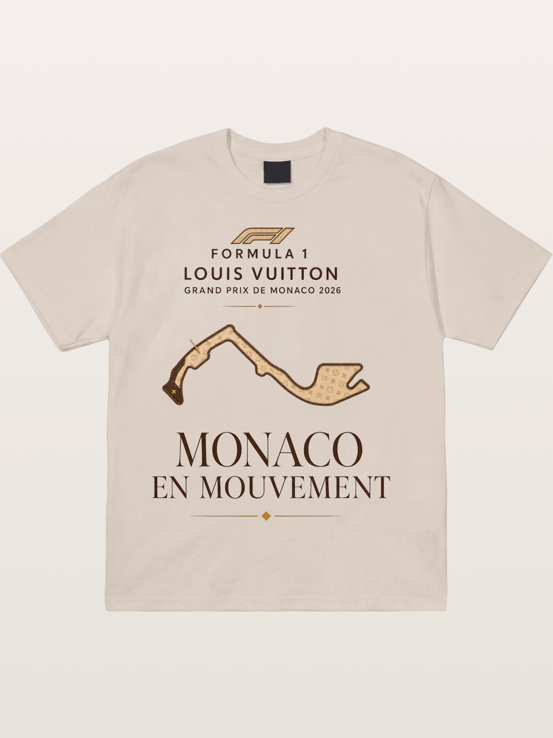 LV Monaco Track Pattern Art Cotton T-shirt