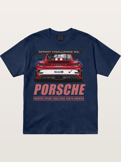 Porsche 911 Sprint Challenge Rear Cotton T-shirt