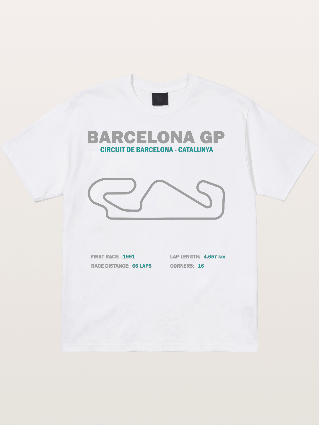 Catalunya GP Track Spec Outline Cotton T-shirt