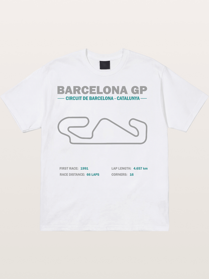Catalunya GP Track Spec Outline Cotton T-shirt
