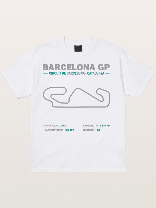 Catalunya GP Track Spec Outline Cotton T-shirt