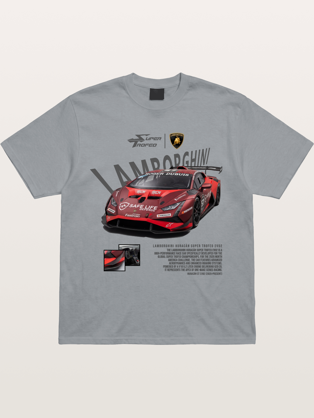 Lamborghini Huracan Red Super Trofeo Gildan T-shirt