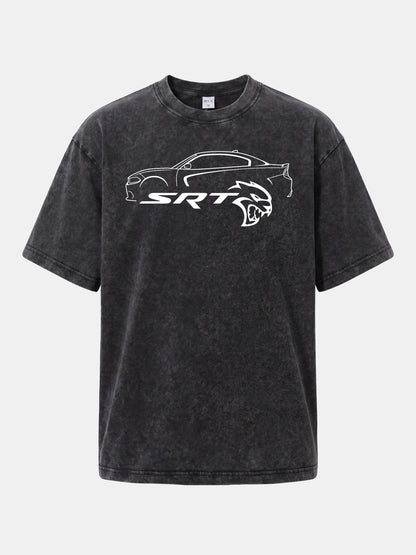 SRT Hellcat Side Silhouette Art Washed T-shirt