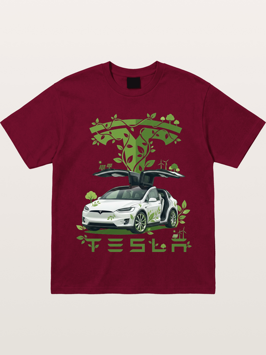 Tesla Eco-Friendly Art Print Gildan T-shirt
