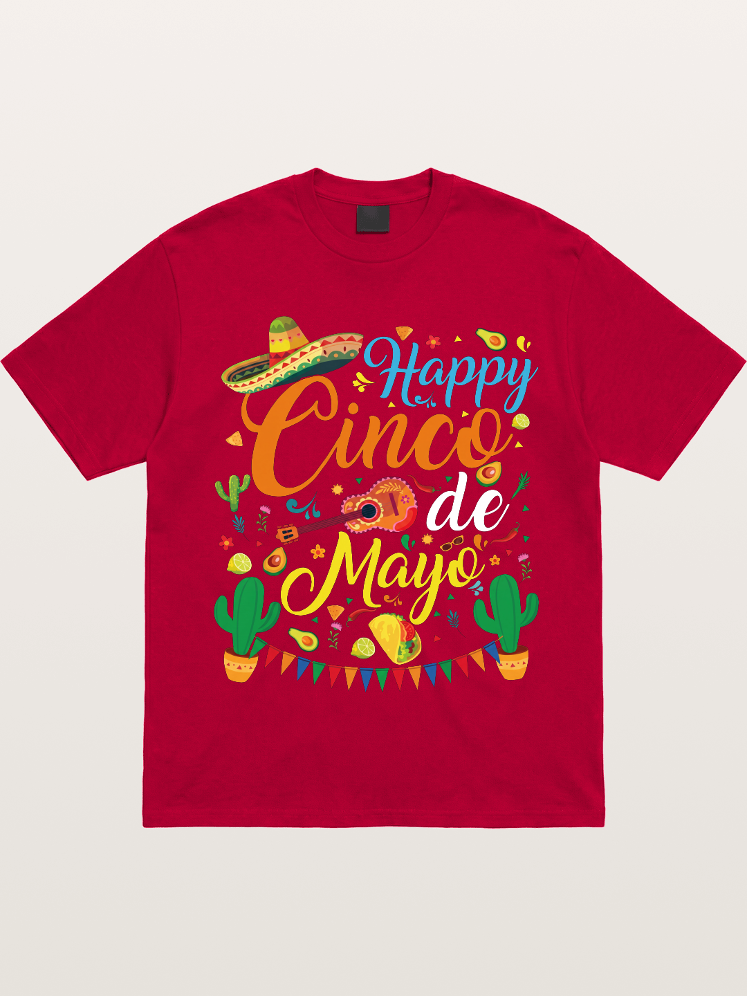 Cinco de Mayo Colorful Festival Design Gildan T-shirt
