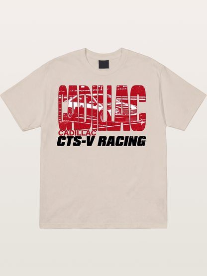 Cadillac CTS-V Racing Typography Cotton T-shirt
