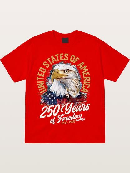 American Eagle 250 Years Freedom Cotton T-shirt