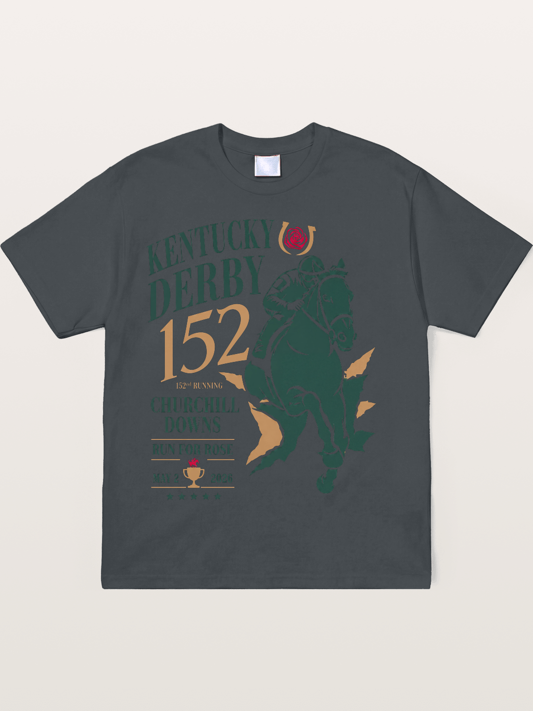 Churchill Downs Derby Silhouette Art Soft-Stay T-shirt