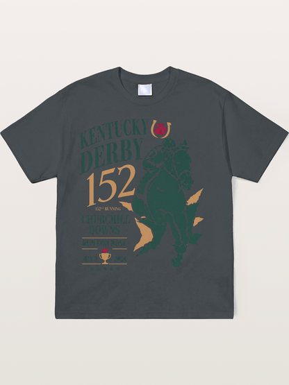 Churchill Downs Derby Silhouette Art Soft-Stay T-shirt
