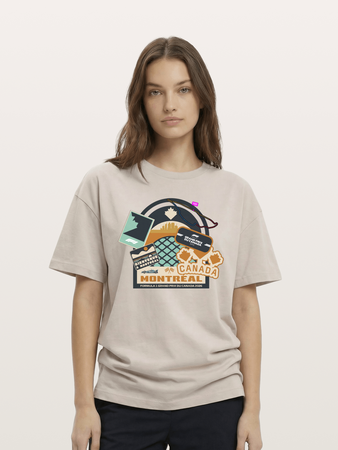 Montreal Canada GP 2026 Collage Cotton T-shirt