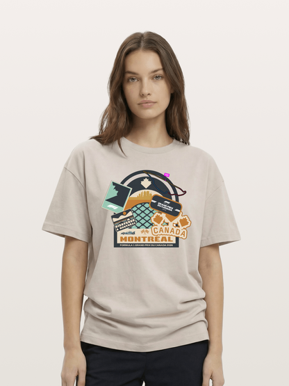 Montreal Canada GP 2026 Collage Cotton T-shirt