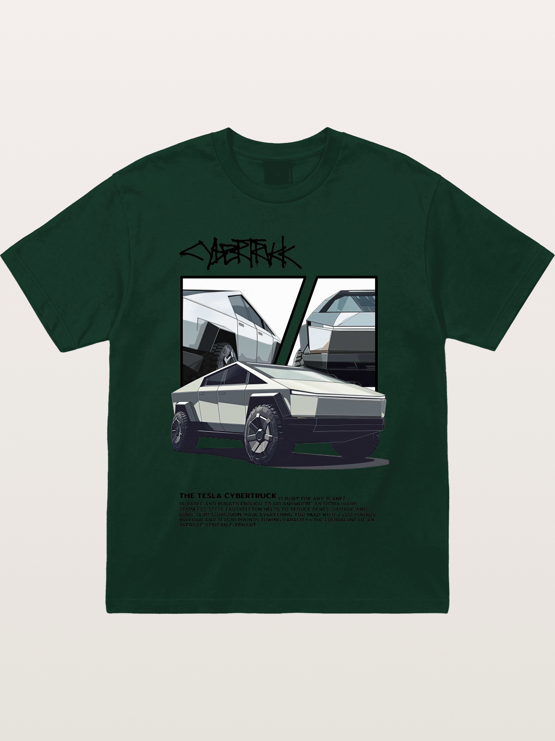Tesla Cybertruck Poster Gildan T-shirt