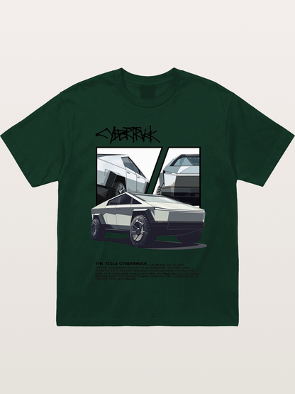 Tesla Cybertruck Poster Gildan T-shirt