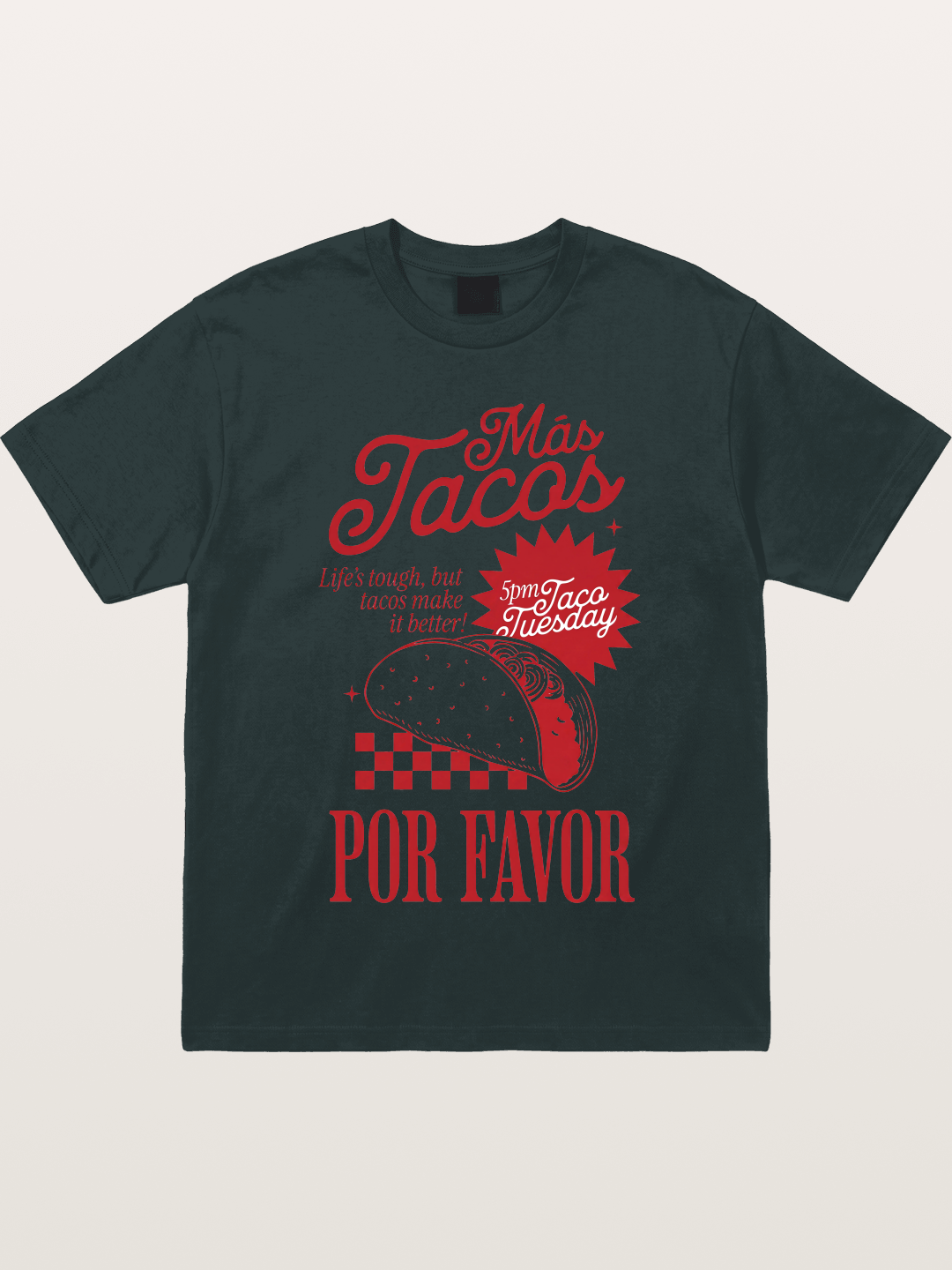 Mas Tacos Por Favor Funny Retro Art Gildan T-shirt