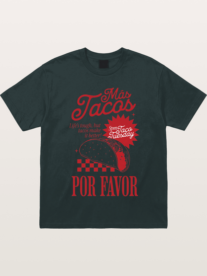 Mas Tacos Por Favor Funny Retro Art Gildan T-shirt