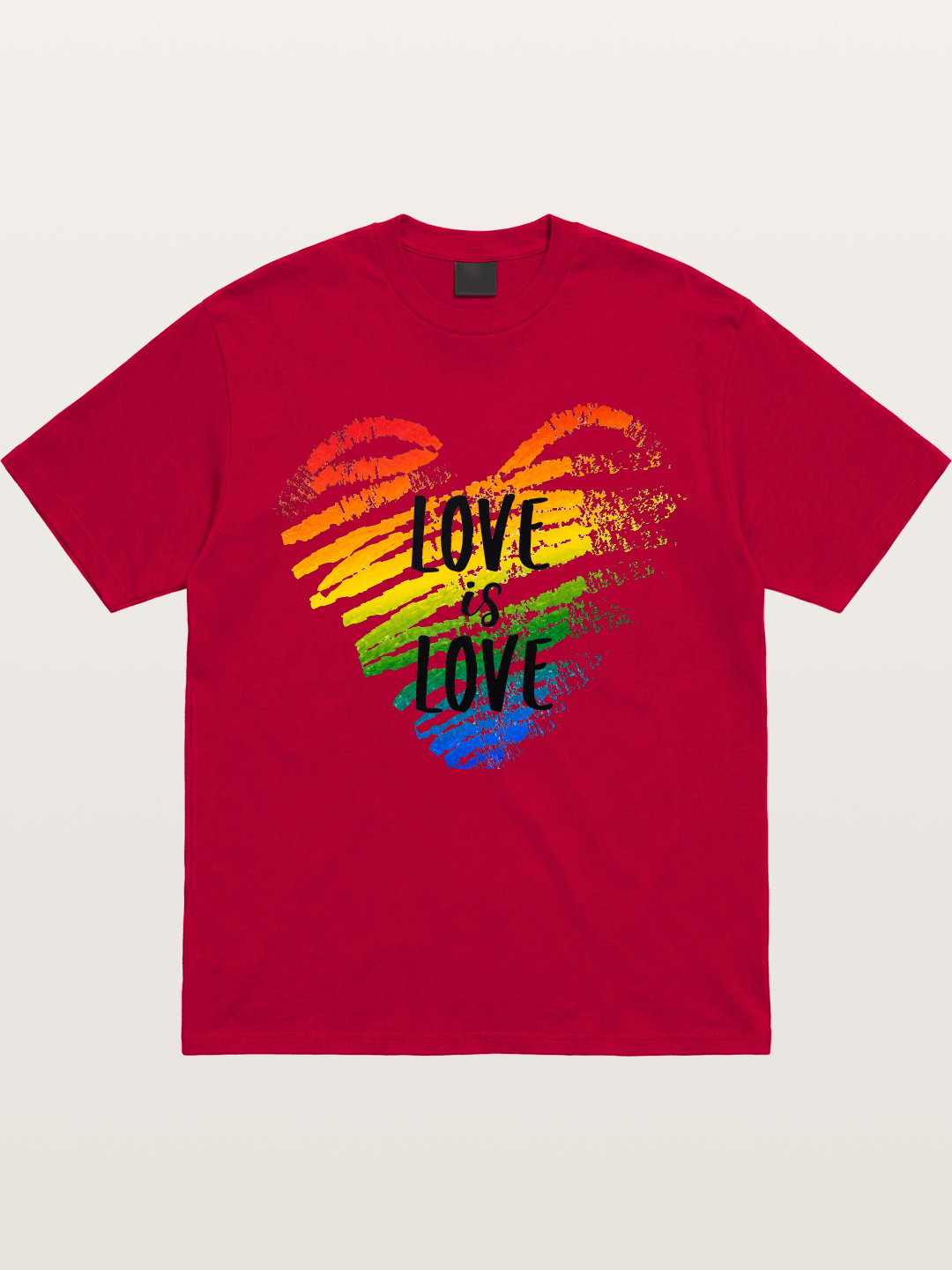 Love Is Love Rainbow Heart Art Gildan T-shirt