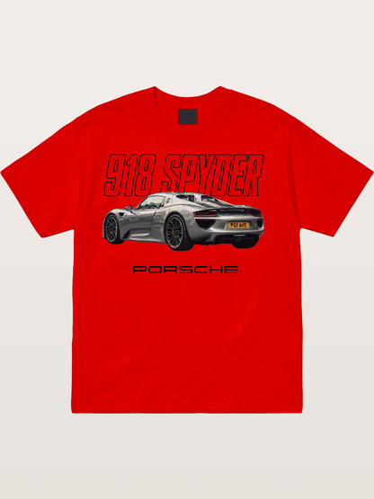 Porsche 918 Spyder Graphic Art Cotton T-shirt