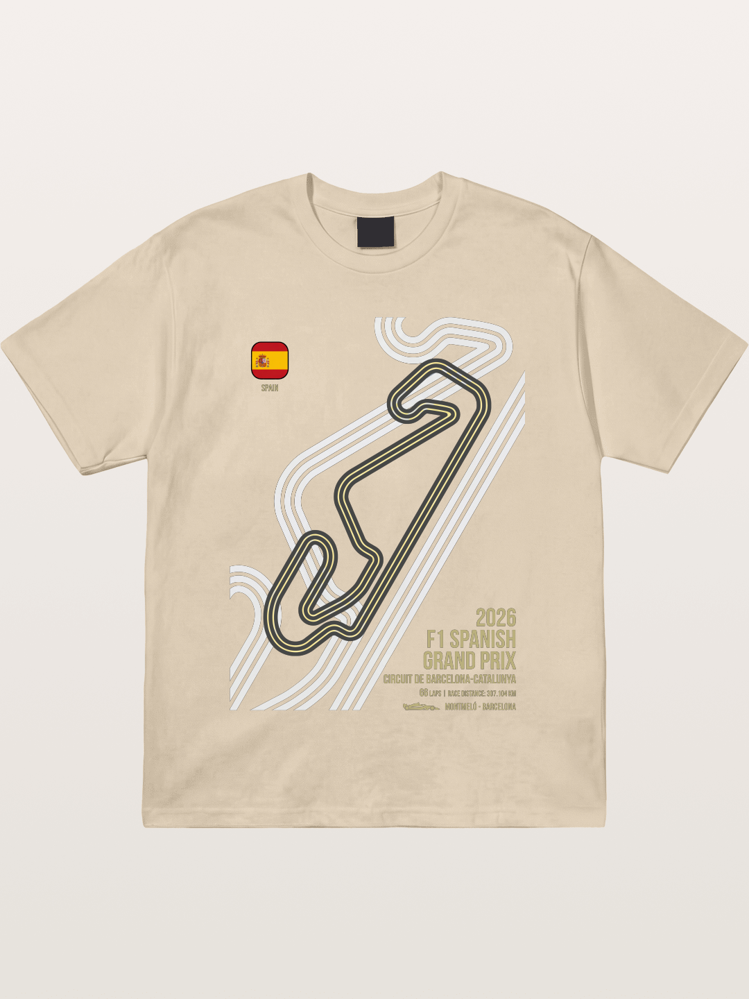 Spanish F1 Catalunya Circuit Layout Gildan T-shirt