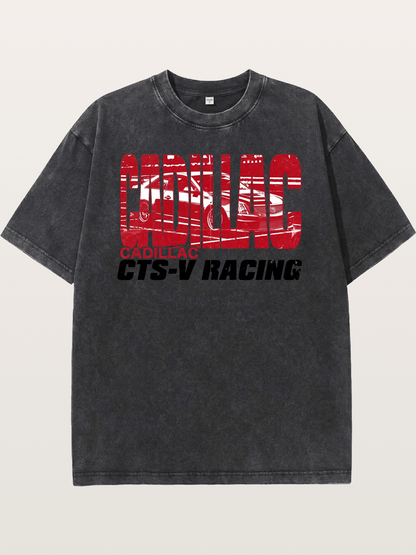 Cadillac CTS-V Racing Typography Washed T-shirt
